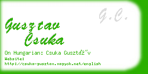 gusztav csuka business card